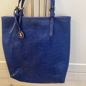 Tous Royal Blue Rubber Tote